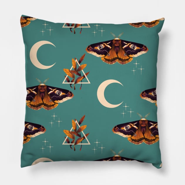 Moth pattern Pillow by Mofy