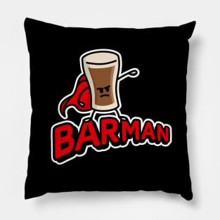 Barman, superhero barkeeper stout beer pub Ireland Pillow