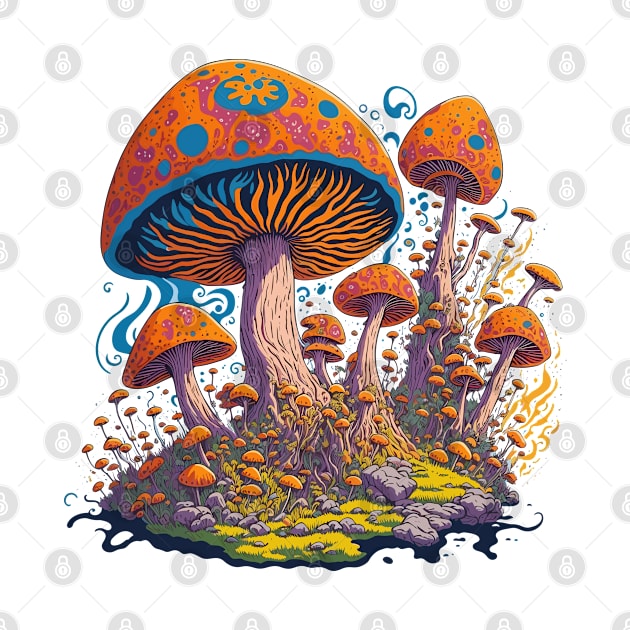 Magic Mushrooms - Colorful by ElMass