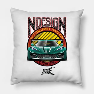 corvette stingray c8 green Pillow