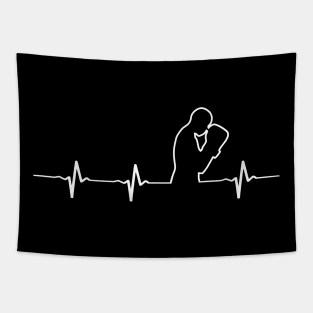 Boxing Heartbeat T-shirt - Gift For Boxing Coaches And Fighters Tapestry