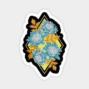 Chrysanthemum Flowers Art Magnet