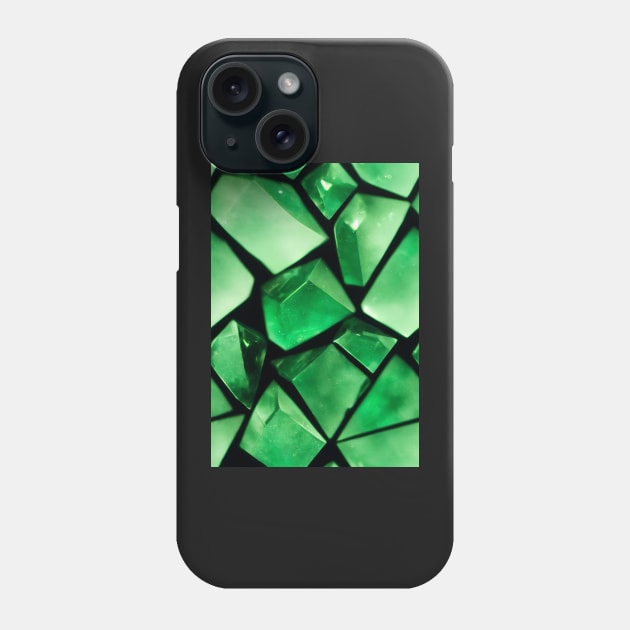 Jewel Pattern - Green Emerald, for a bit of luxury in your life! #4 Phone Case by Endless-Designs