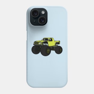 Monster truck cartoon illustration Phone Case