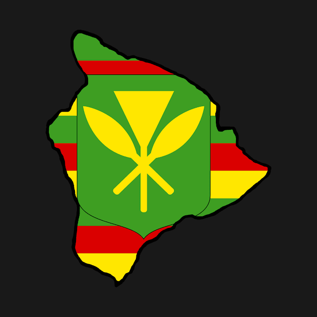 Big Island Kanaka Maoli Flag by Puna Coast