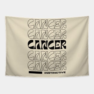 Cancer Zodiac sign In black Tapestry