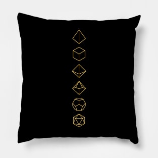 RPG Dice Gold Pillow