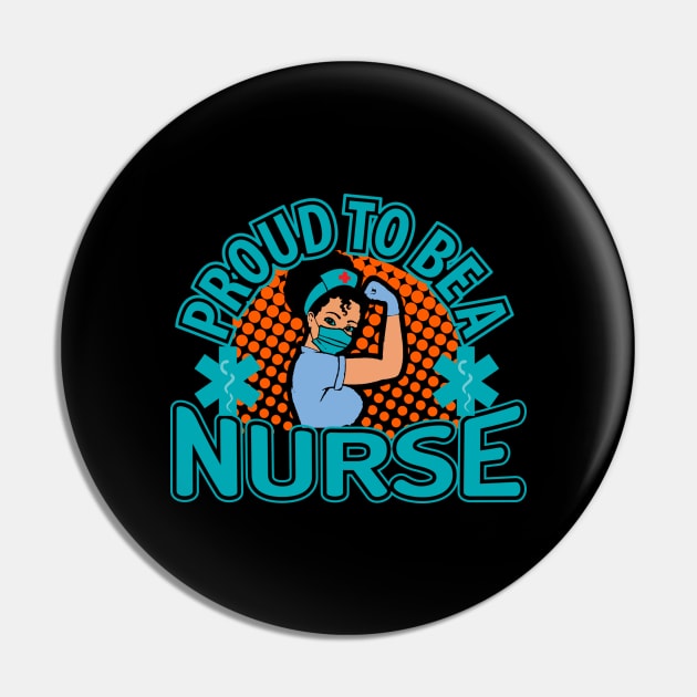 Proud To Be A Black Nurse Pin by Artmoo