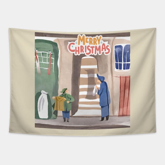 Merry Christmas Tapestry by Kings Court