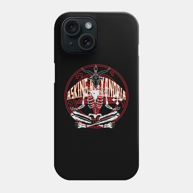 meditation skull Phone Case by Mechanism Apparel