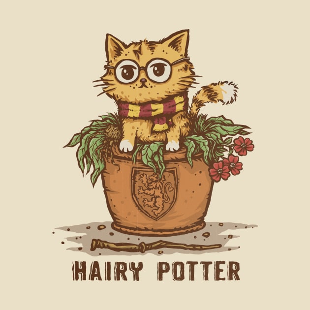 Hairy Cat in a Pot by kg07_shirts