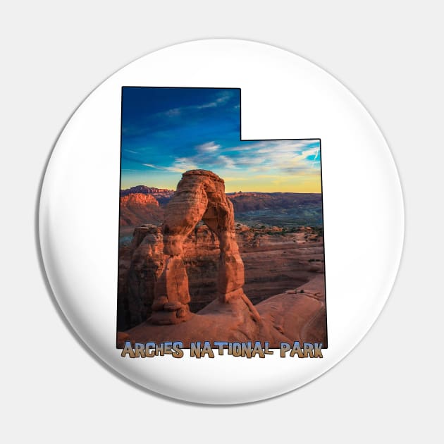 Utah State Outline (Arches National Park) Pin by gorff