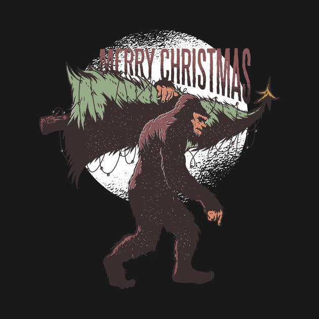 Download Bigfoot Christmas Tree - Funny Christmas - T-Shirt | TeePublic