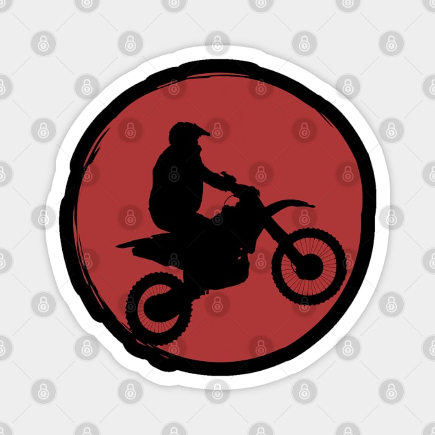 Dirt Bike Racer Magnet by Abeer Ahmad