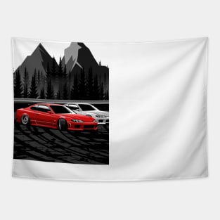 "Mountain Drift" Silvia S15 Tapestry