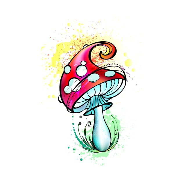 Bright Amanita mushroom by Blackmoon9