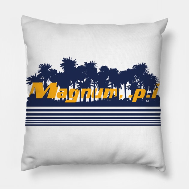 Magnum PI - Palm Trees Pillow by TheSnowWatch