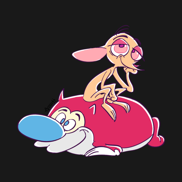 Ren and Stimpy by little-ampharos