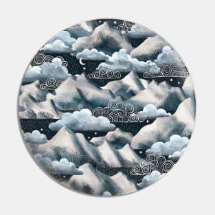 Stormy Mountain Night Pin