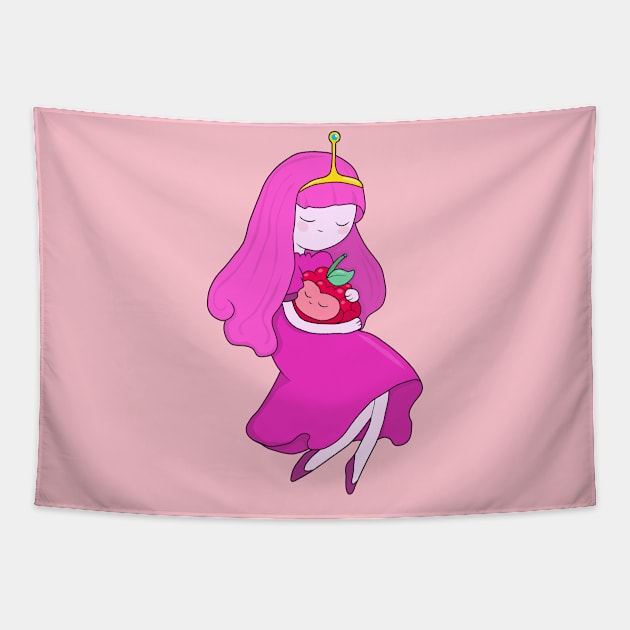 Princess Bubblegum and Wildberry Princess Tapestry by valentinahramov