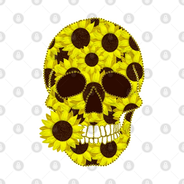 Sunflower Skull by Nuletto