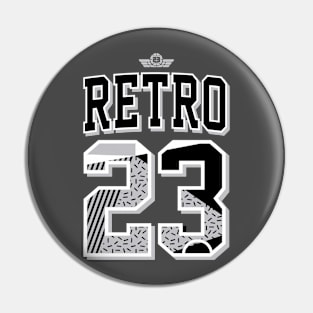 Retro Throwback Cement Grey Pin