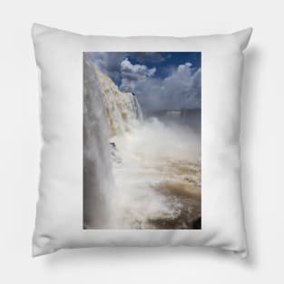 Waterfall near Tower at Foz do Iguacu - Brazilian Side Pillow