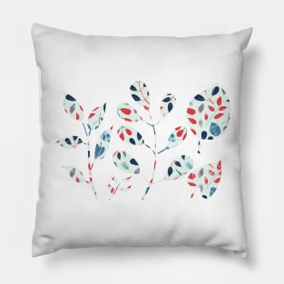 Colorful foliage with plants and leaves Pillow