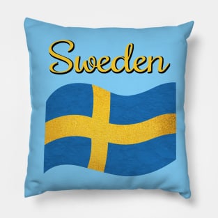 The flag of Sweden Sverige Pillow