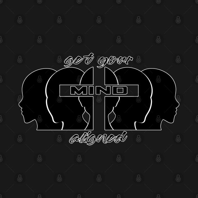 Get your mind aligned - cross & turn - black image by MorningMindset