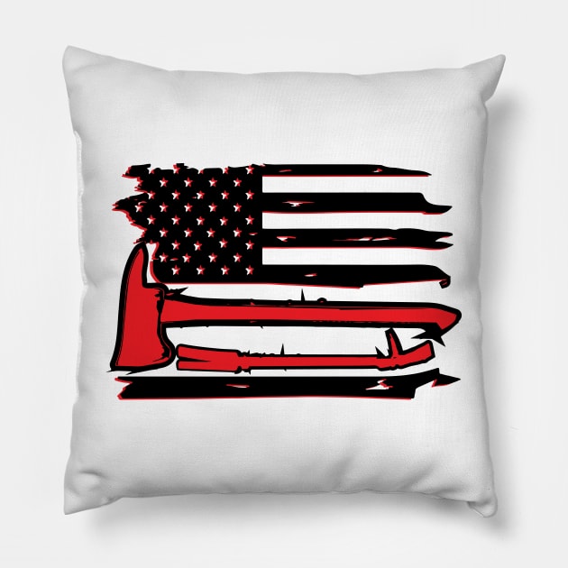 Set of Irons Fire Dept Pillow by WPHmedia