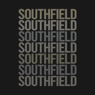 Gray Text Art Southfield T-Shirt