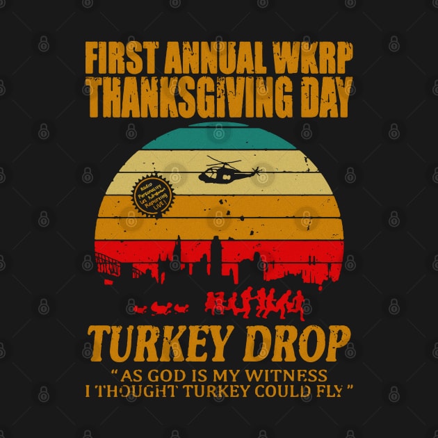 First Annual WKRP Thanksgiving Day Turkey Drop // Retro Style Design by Sikometholiy