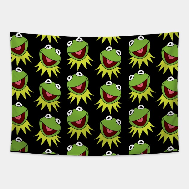 Kermit The Frog pattern Tapestry by valentinahramov