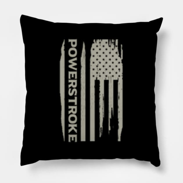 Power Stroke American Flag Pillow by SnugFarm