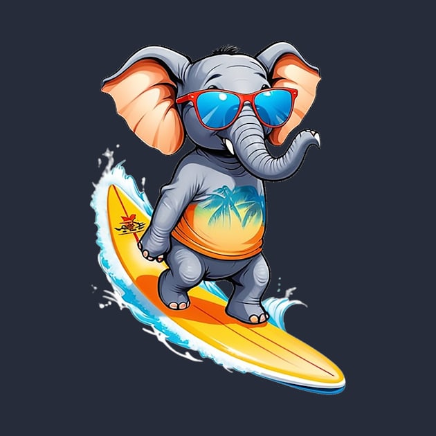 Surfing Elephant by likbatonboot