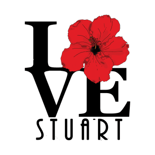 LOVE Stuart Red Hibiscus T-Shirt