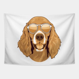 Golden Summer dog in sunglasses 3 Tapestry