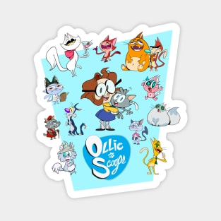 Ollie & Scoops & CATS Magnet