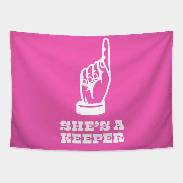 She's a keeper Tapestry by ölümprints