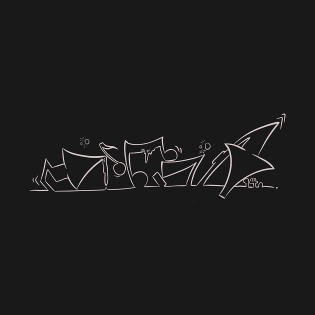 Graffiti style - one line by Turkeydogz