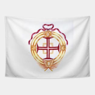 Templar cross. Cruz de Cristo. Charola. Tomar.Portugal Tapestry