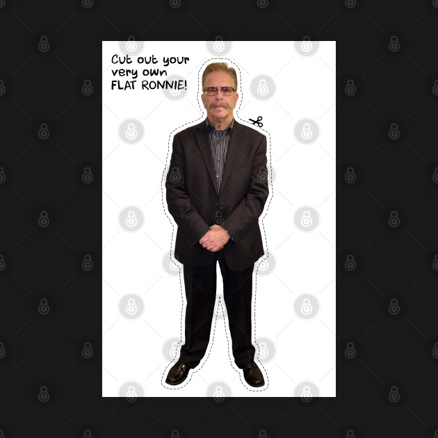 Cut out your very own FLAT RONNIE! - Howard Stern - T-Shirt