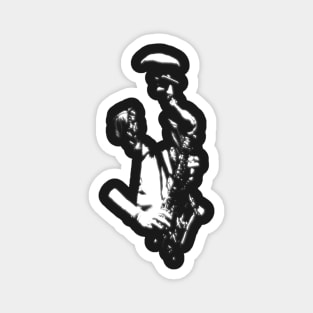 Saxophone musician silhouette Magnet