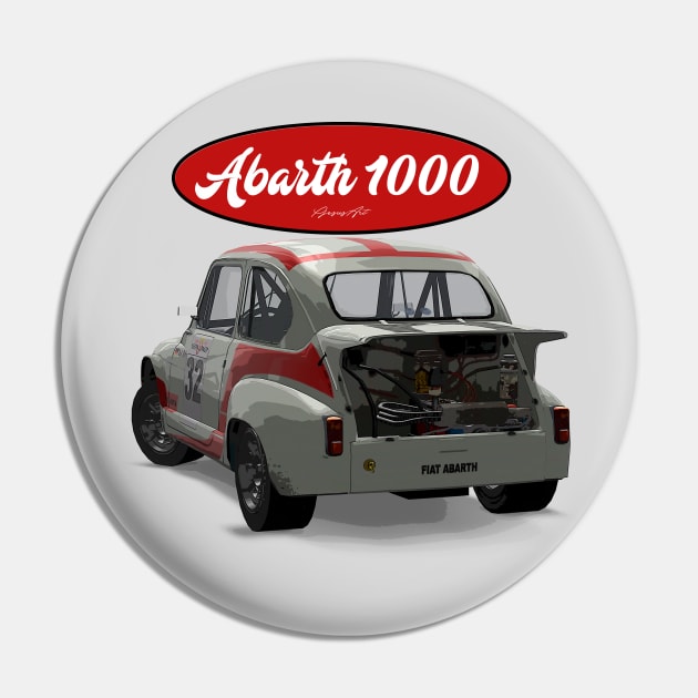 ABARTH 1000 32 Back Pin by PjesusArt