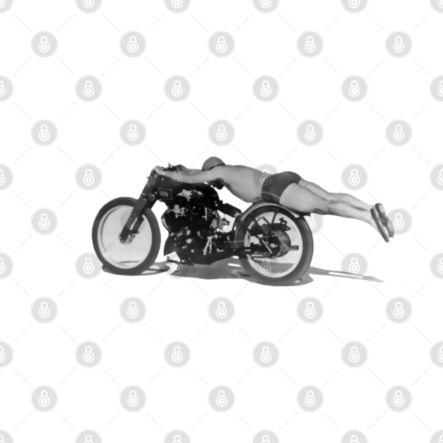 Retro Vintage Racing Motorbike Rider by Closeddoor