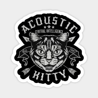 Acoustic Kitty CIA Inspired Retro Spy Cat Emblem Art Design Magnet