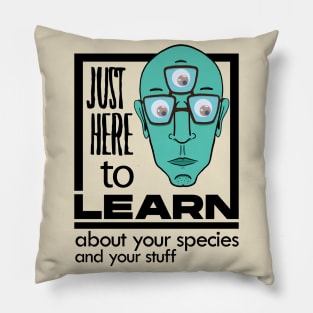 Extraterrestrial alien student/graduate Pillow