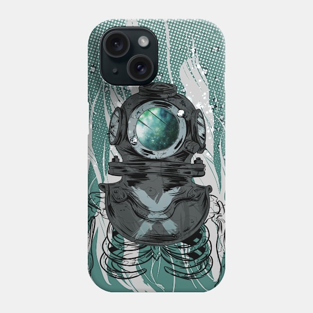 Space Diver Phone Case by BeeryMethod