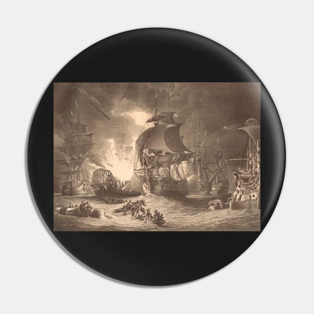 Battle Of The Nile 1798 L'orient In Flames Pin by artfromthepast